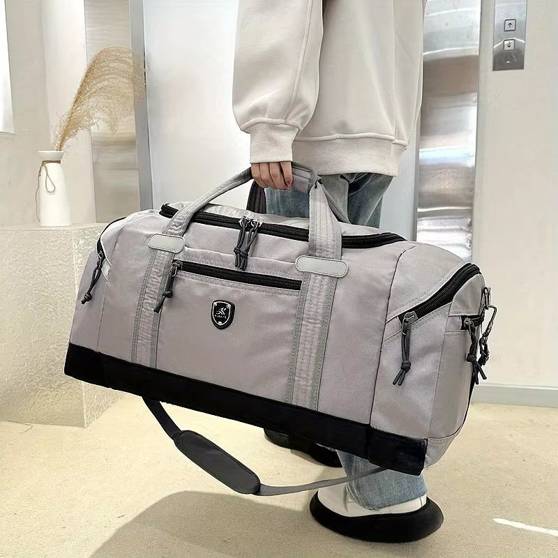 Large Capacity Travel Bag Weekender Overnight Duffle Bags with Compartment Sports Fitness Bags for Camping Outdoor Activities