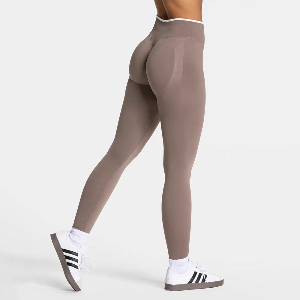 Sports Leggings Women Fitness High Waist Seamless Yoga Pants Scrunch Booty Peach Hip Lifting Gym Clothes Workout Tights