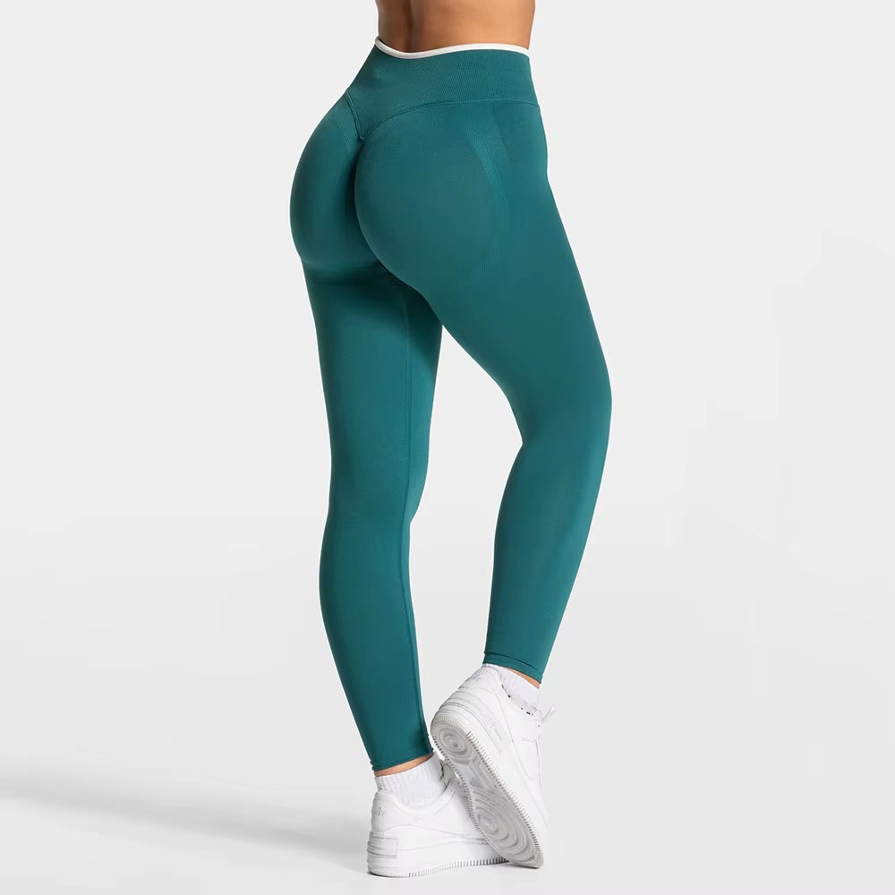 Sports Leggings Women Fitness High Waist Seamless Yoga Pants Scrunch Booty Peach Hip Lifting Gym Clothes Workout Tights